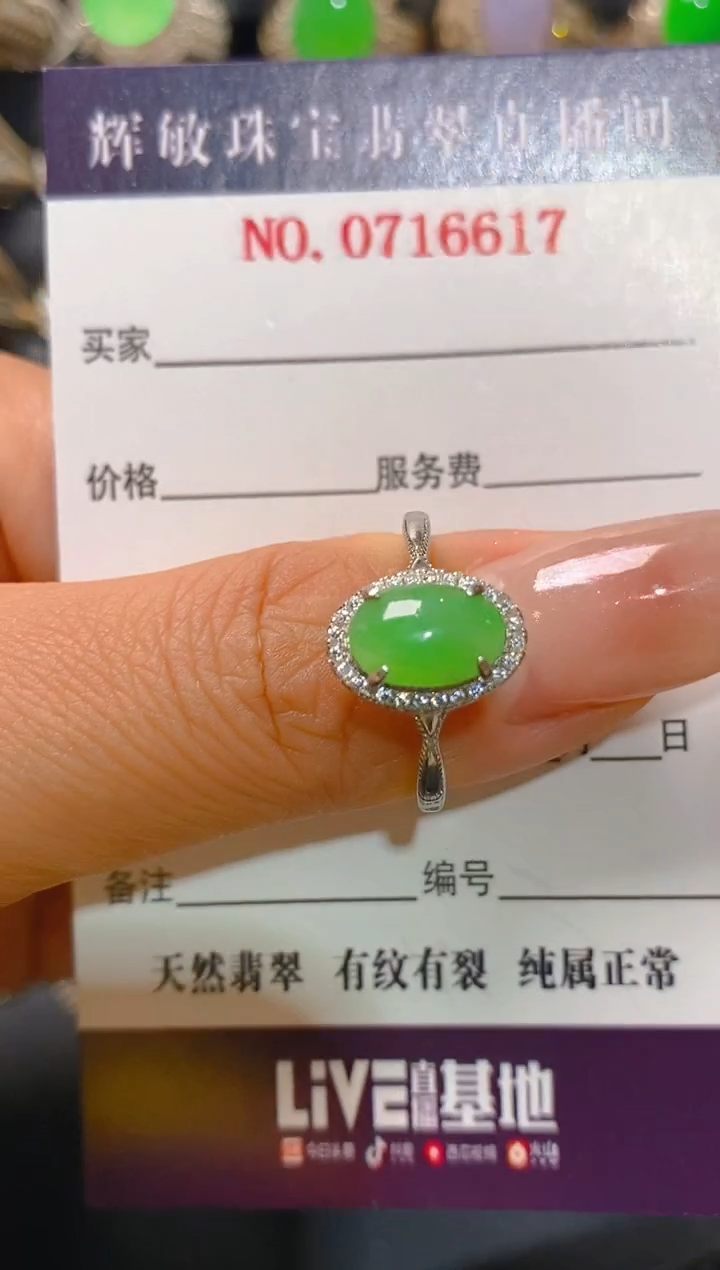 【闪购商品】翡翠耳饰银S925镶嵌天然A货翡翠1