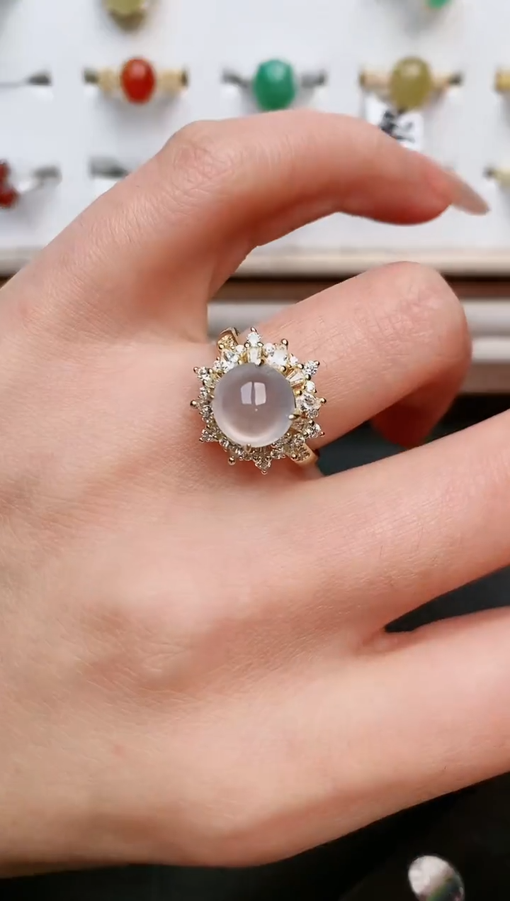 【闪购商品】翡翠戒指银S925镶嵌......