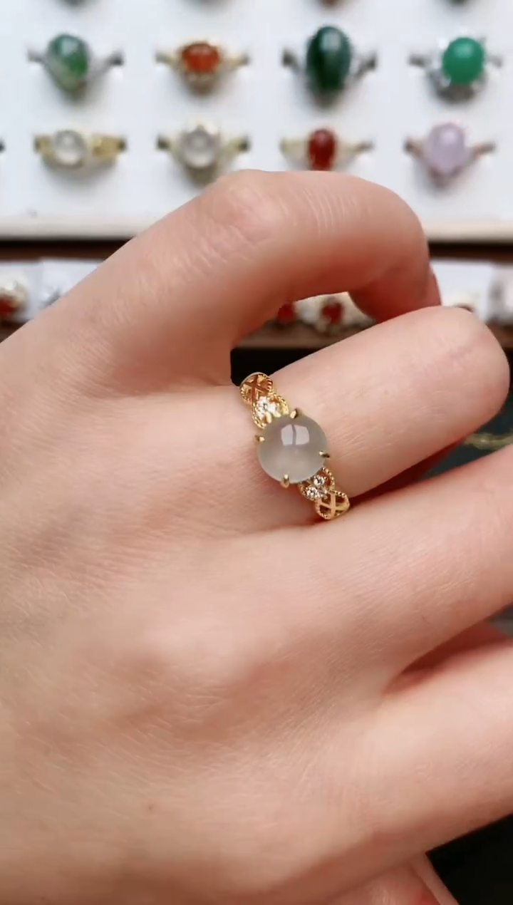 【闪购商品】翡翠戒指银S925镶嵌....