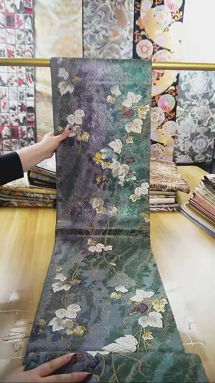 【闪购商品】织绣织锦98六通葡萄叶
