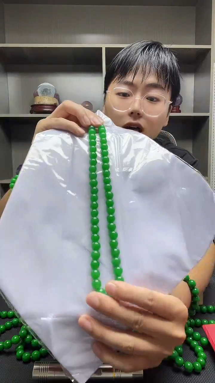 翡翠14K金镶嵌项链项链