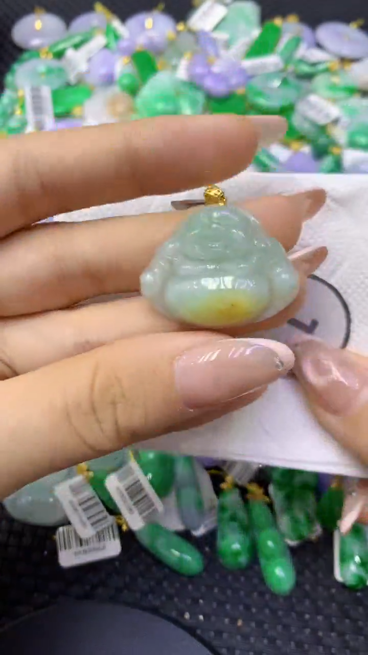 颈饰未镶嵌翡翠天然缅甸翡翠A货