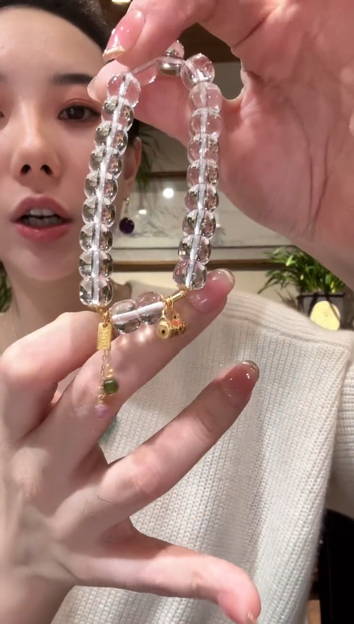 【闪购商品】水晶颈饰银S925镶嵌国风