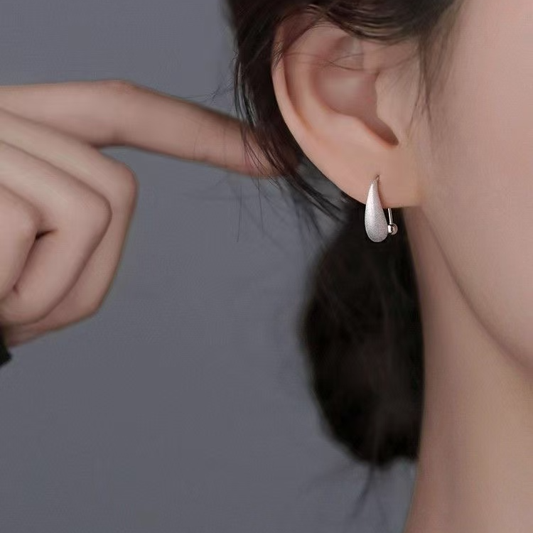 925银耳饰 925银水滴耳钉古典高级感耳饰