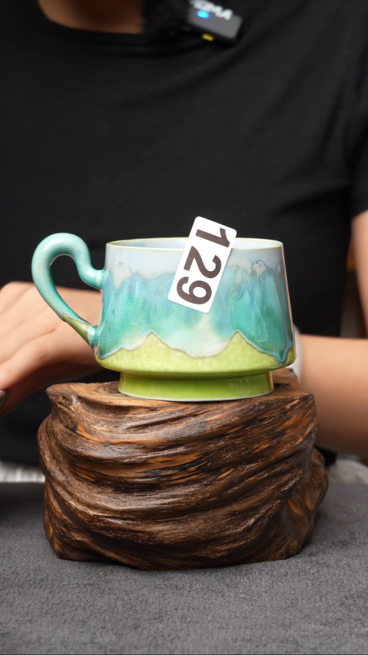 杯子129景德镇手创颜色釉杯（食品级）带冰裂纹