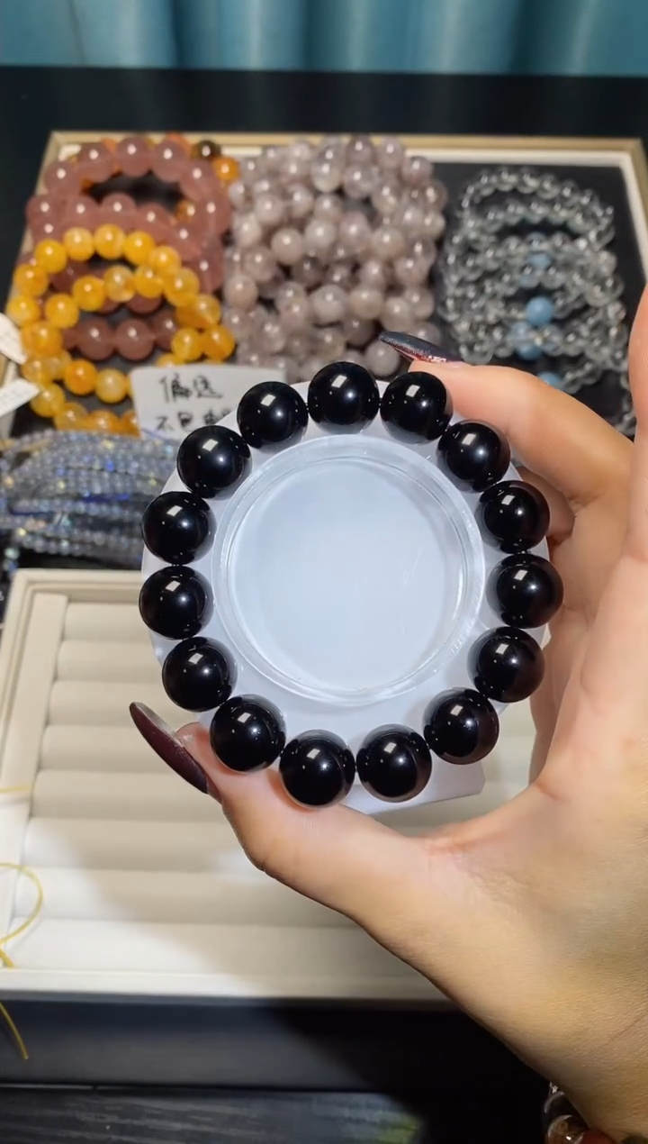 【闪购商品】水晶手串未镶嵌黑曜石155