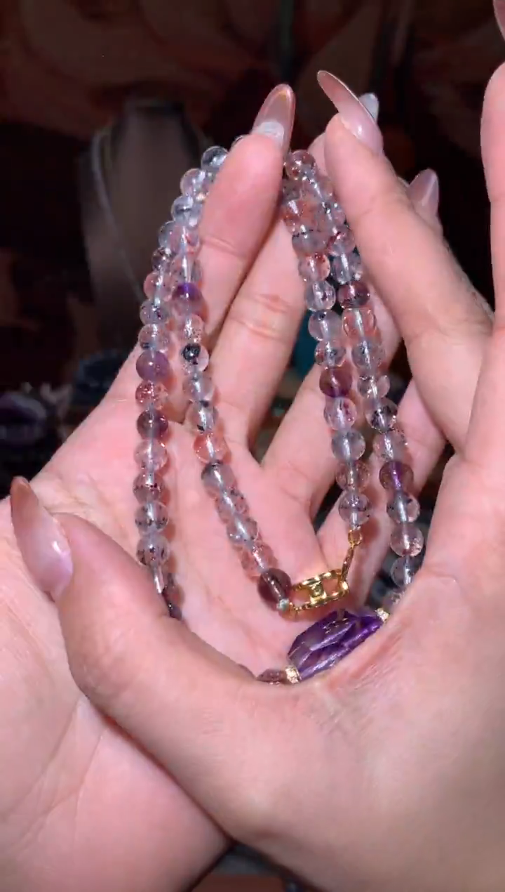 未镶嵌珠宝半成品水晶彼岸花DIY项链