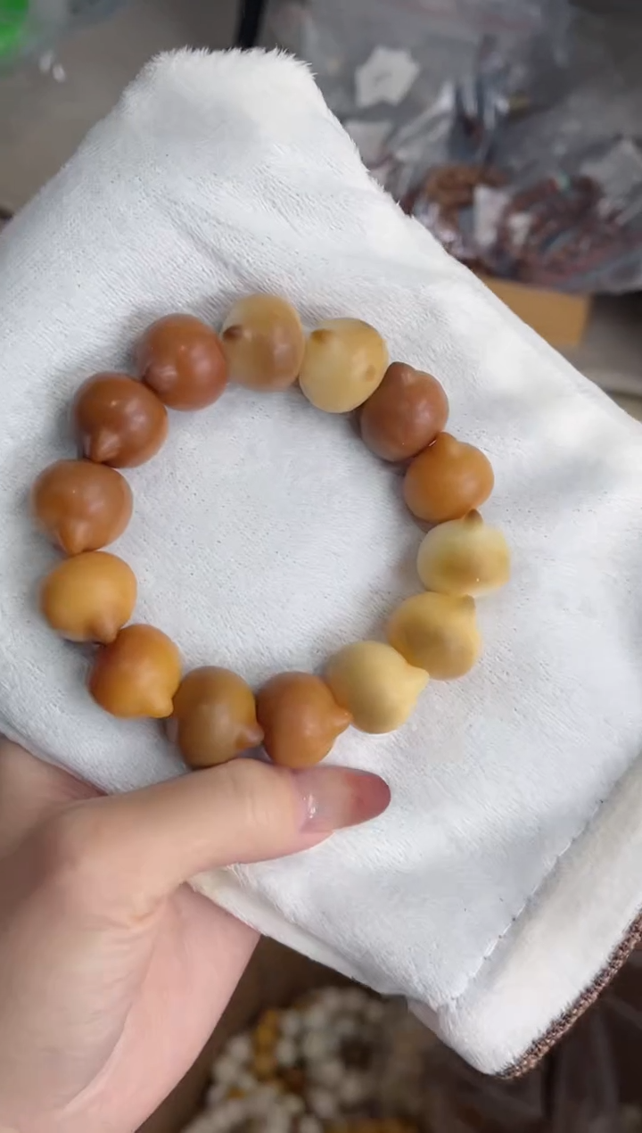 手串菩提根/象牙果p30干磨猫猫头19mm手串