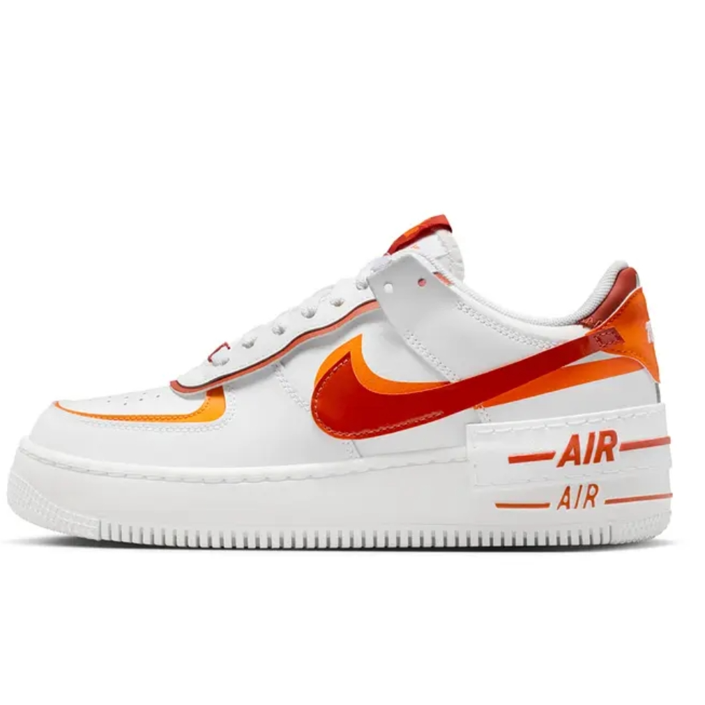 NIKE/耐克AirForce1 Shadow女子白橘空军一号轻盈板鞋CI0919-124