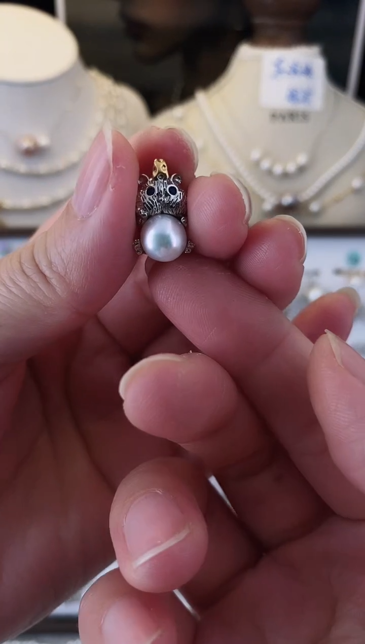 合金耳饰淡水珍珠34极光仓鼠吊坠