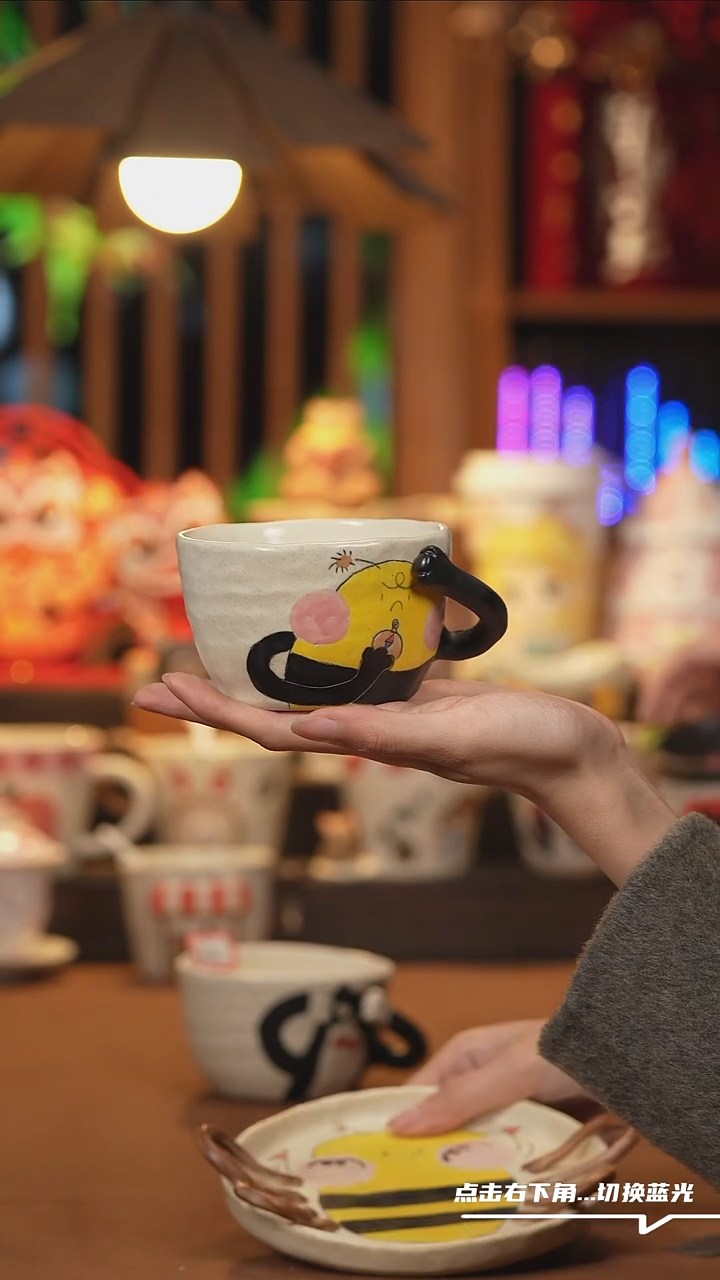 【闪购商品】杯子A903创意手绘陶瓷水杯