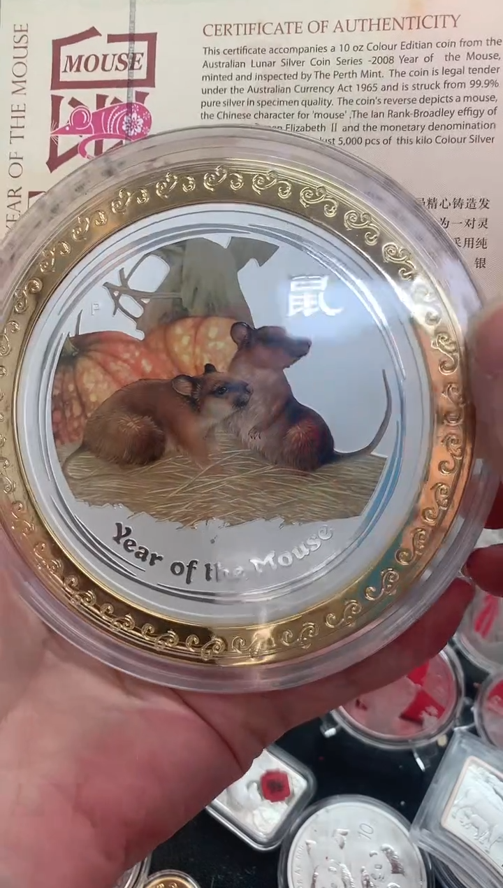 纯银澳洲鼠10盎司银币