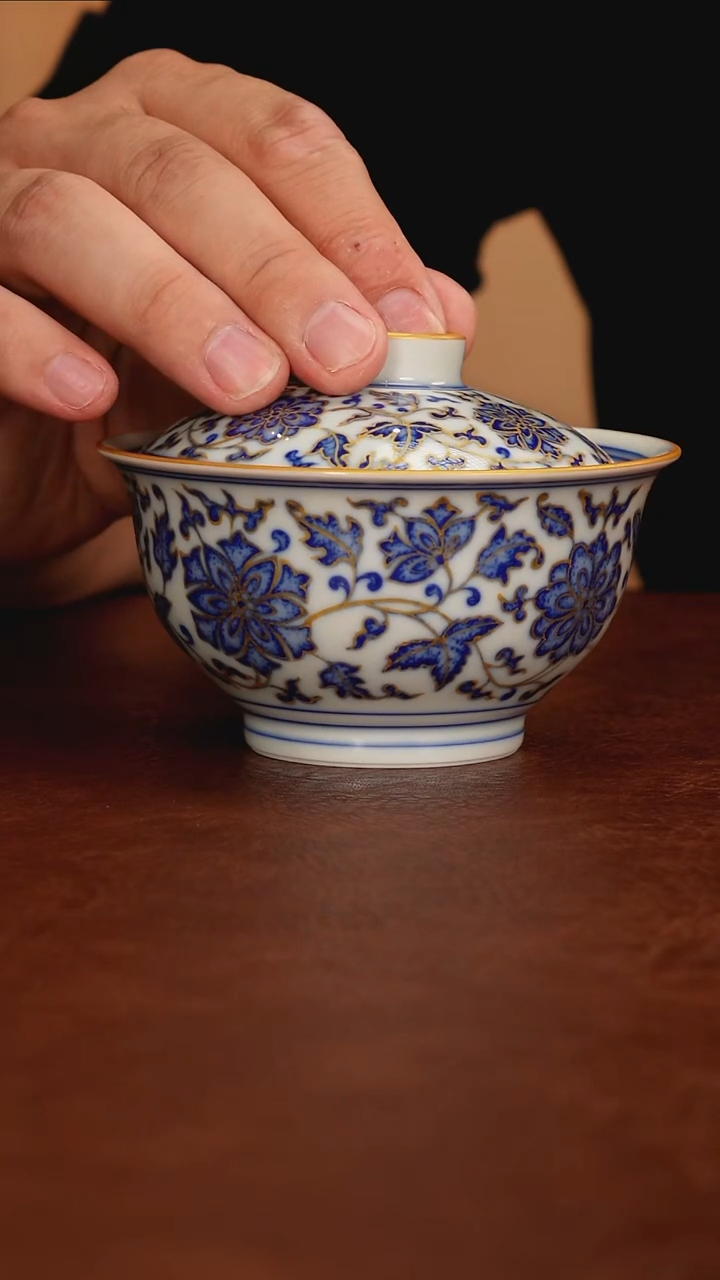 景德镇瓷器，青花瓷手绘茶具~