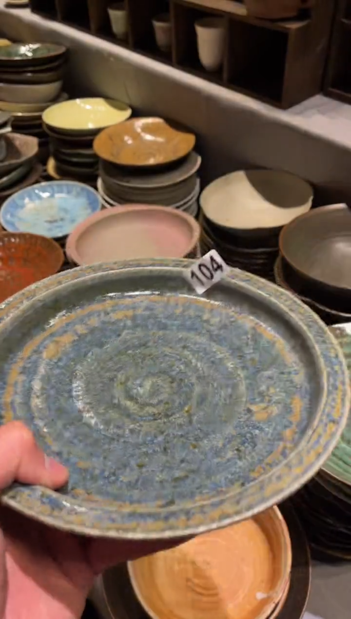 【闪购商品】瓷片104  粗陶平沿盘1个