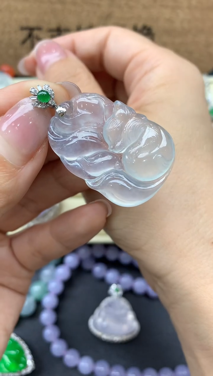 【闪购商品】翡翠颈饰18K金镶嵌578-中国好珍宝