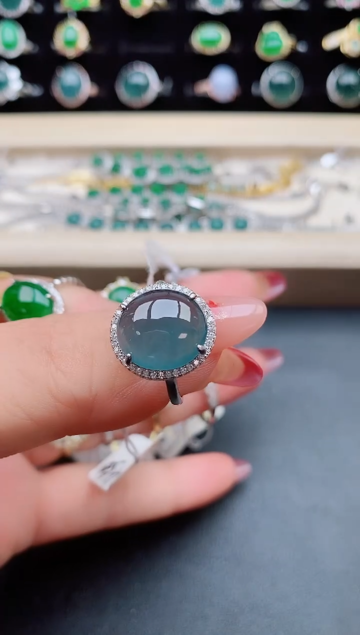 【闪购商品】翡翠戒指银S925镶嵌5085805