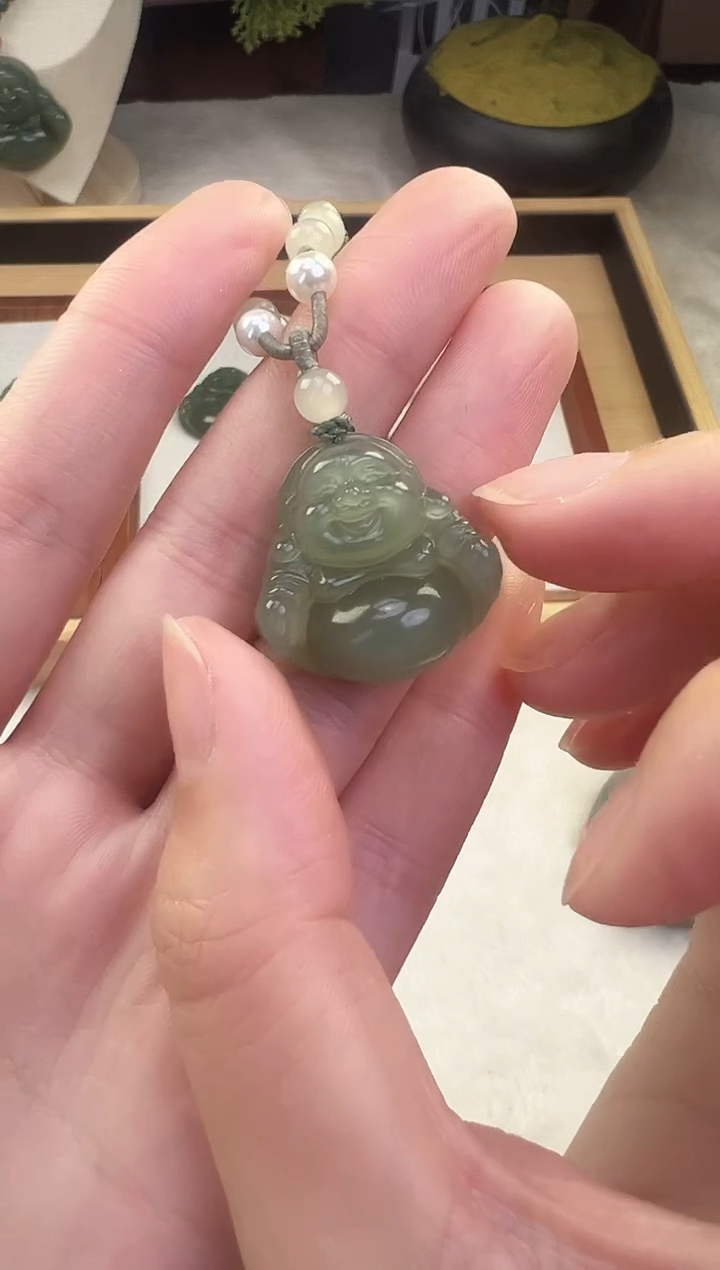 颈饰未镶嵌和田玉25mm佛公