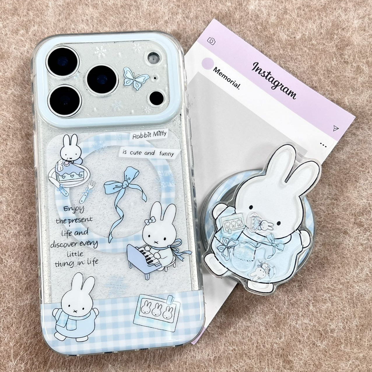 雪人米菲摇摇乐imd磁吸手机壳一套