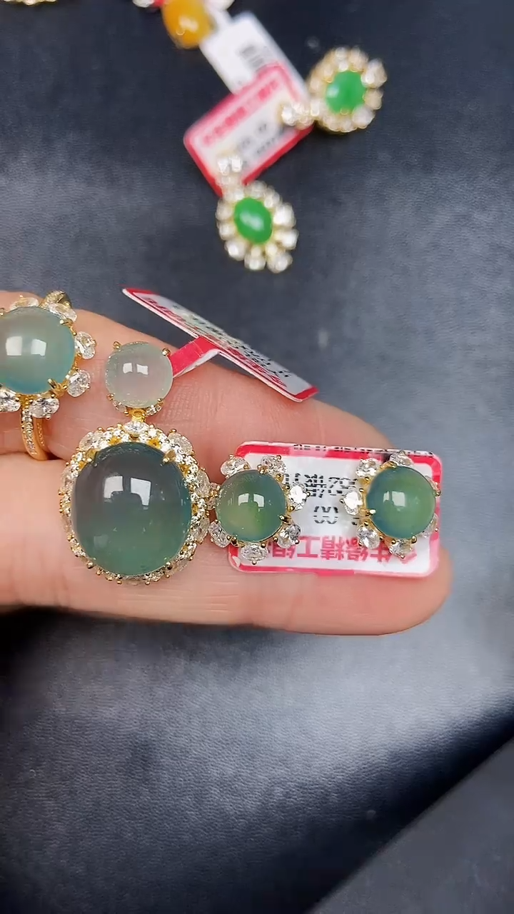 银S925镶嵌戒指翡翠3110