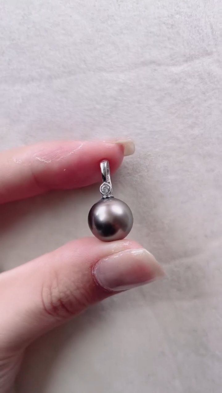 【闪购商品】海水珍珠吊坠银S925镶嵌a742