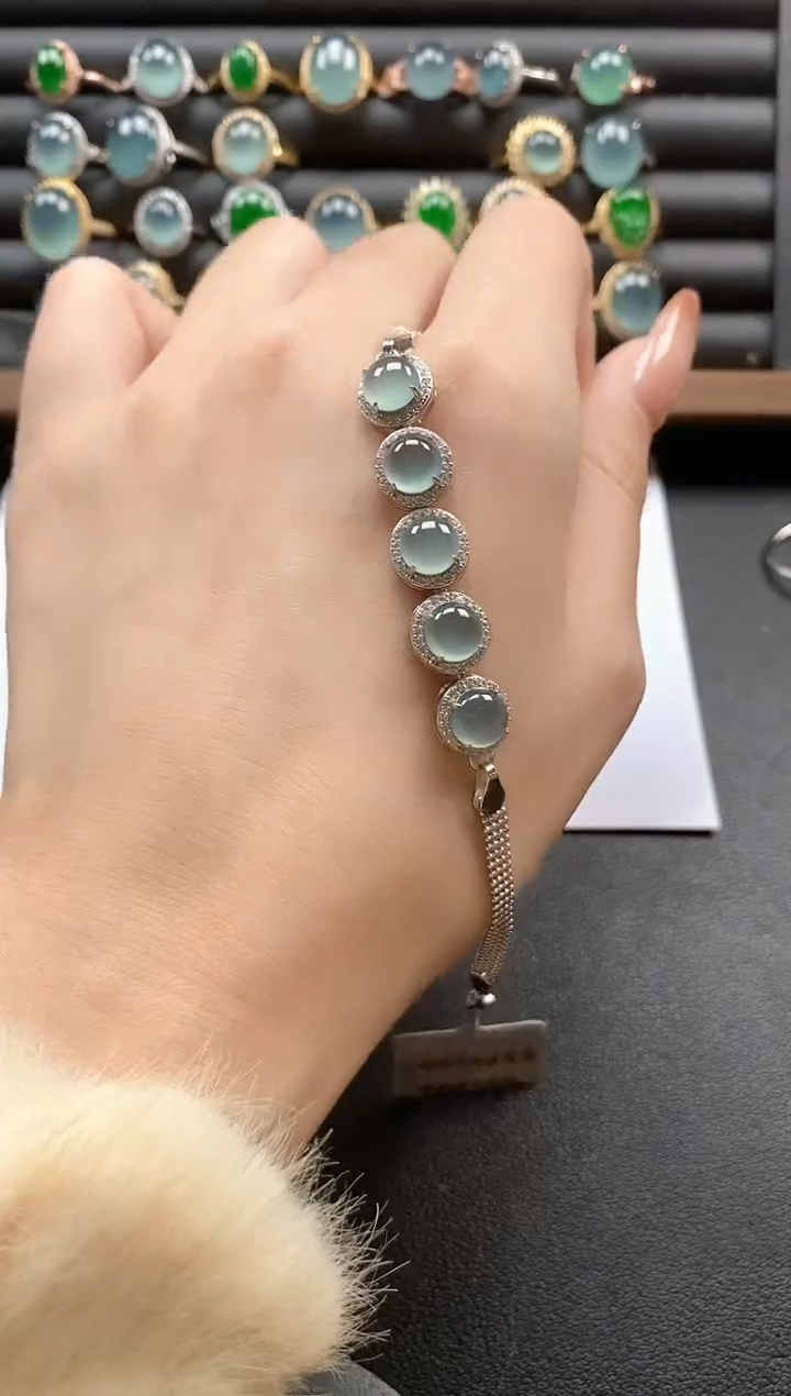 银S925镶嵌戒指翡翠51151