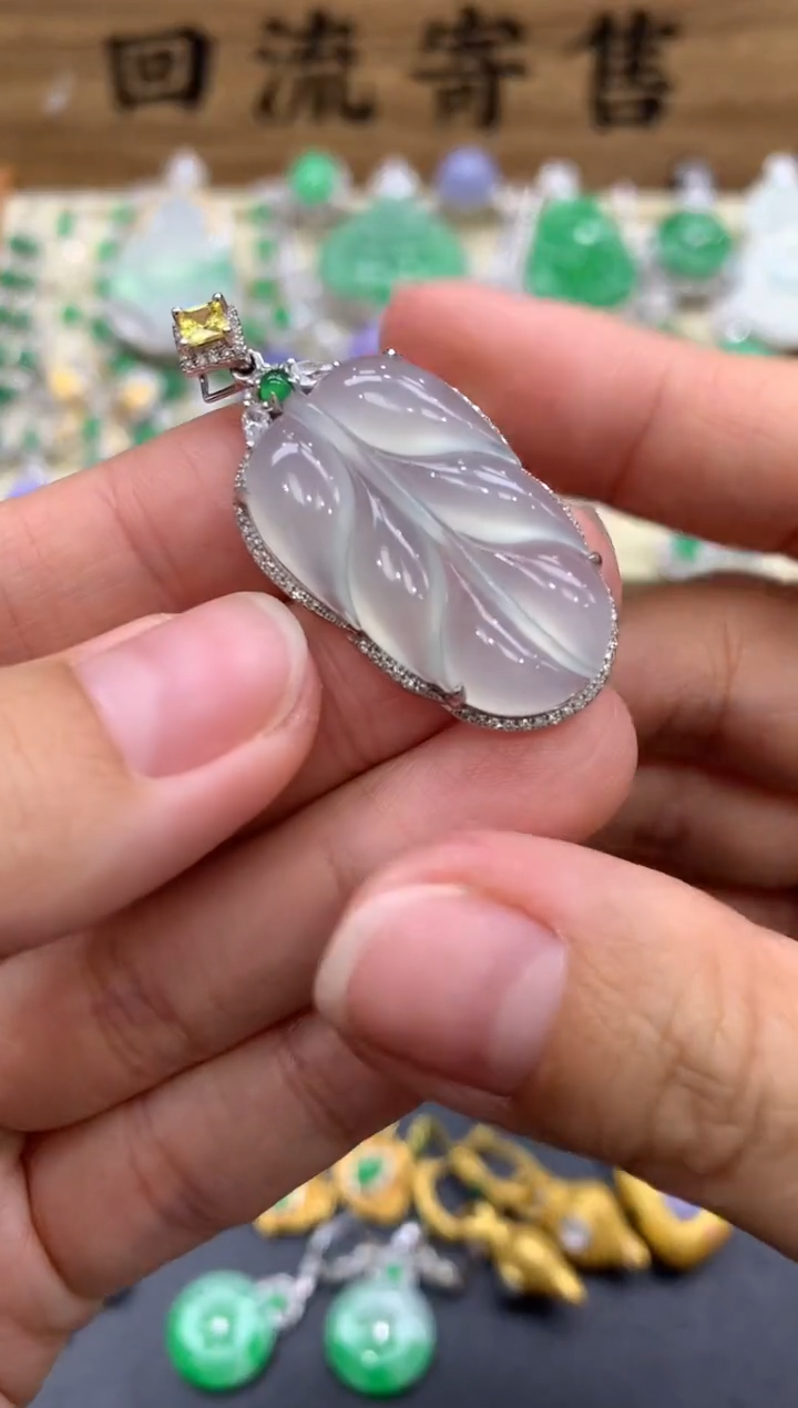 【闪购商品】翡翠颈饰18K金镶嵌421-中国好珍宝