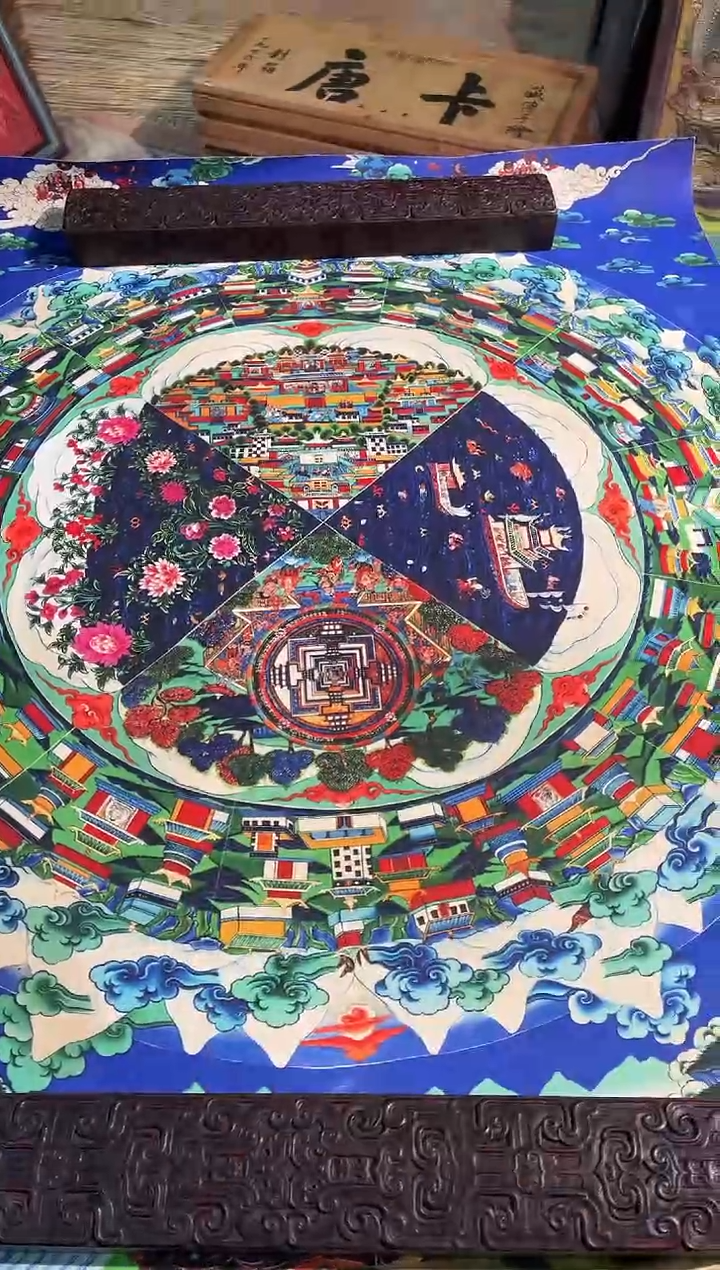 卷轴画卷轴画天弟的唐卡