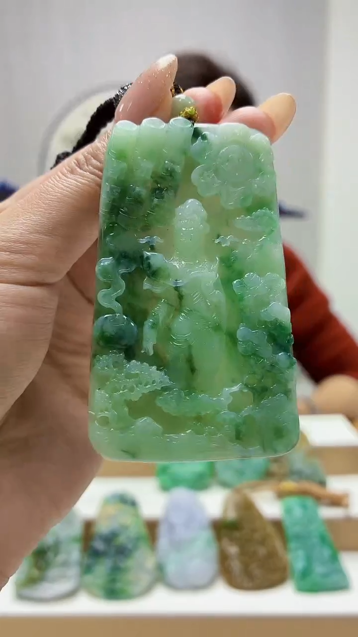 未镶嵌定制翡翠4829MM-毛货挂件72