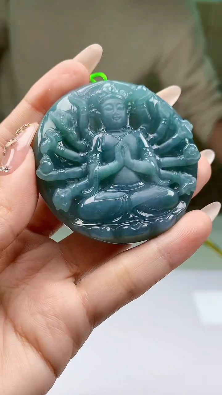 【闪购商品】定制翡翠未镶嵌1502ty-毛货挂件114