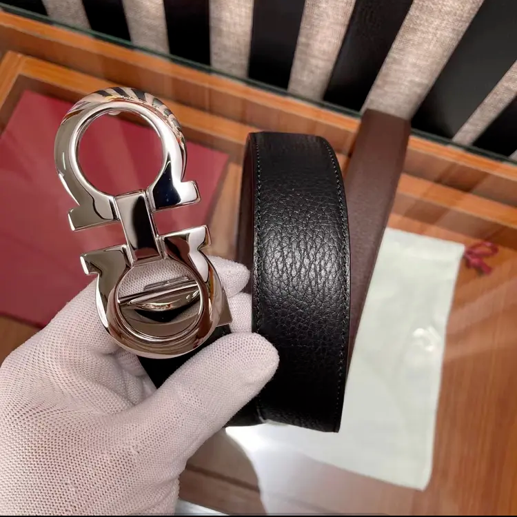 F家真皮皮带男士腰带牛皮裤带头层牛皮专柜品质奢侈品送礼盒包装