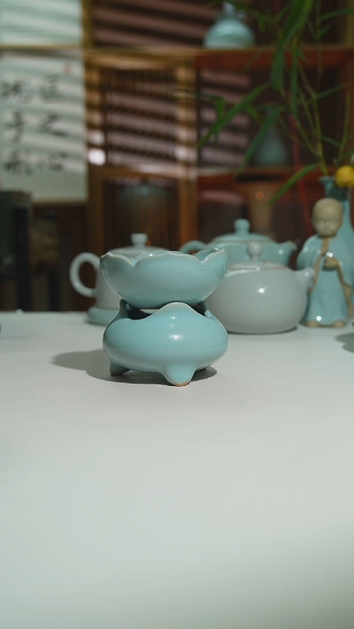 珑匠天青莲花茶滤二级安全包装