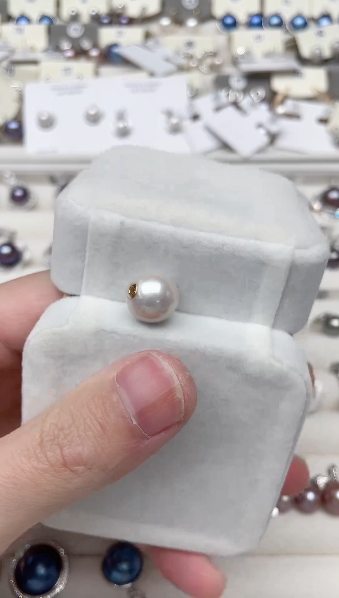 【闪购商品】淡水珍珠吊坠(不含链)18K金镶嵌吊坠