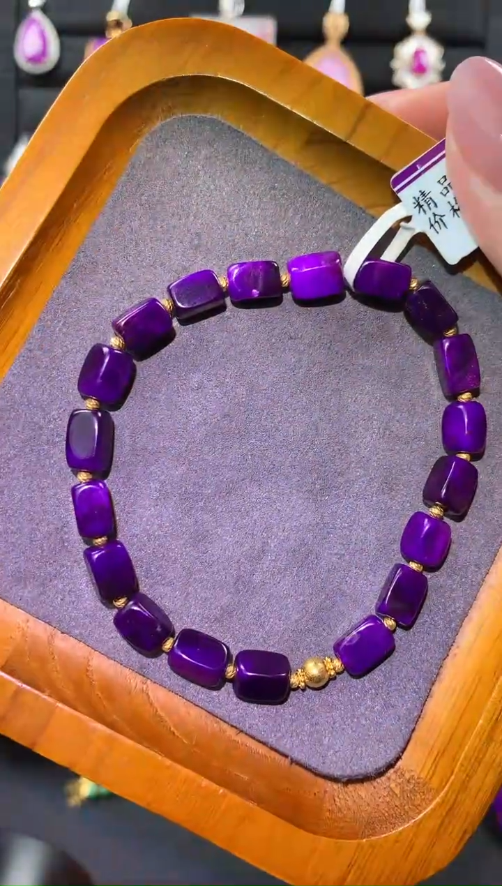 【闪购商品】苏纪石（舒俱来）.18K金镶嵌舒俱来手串