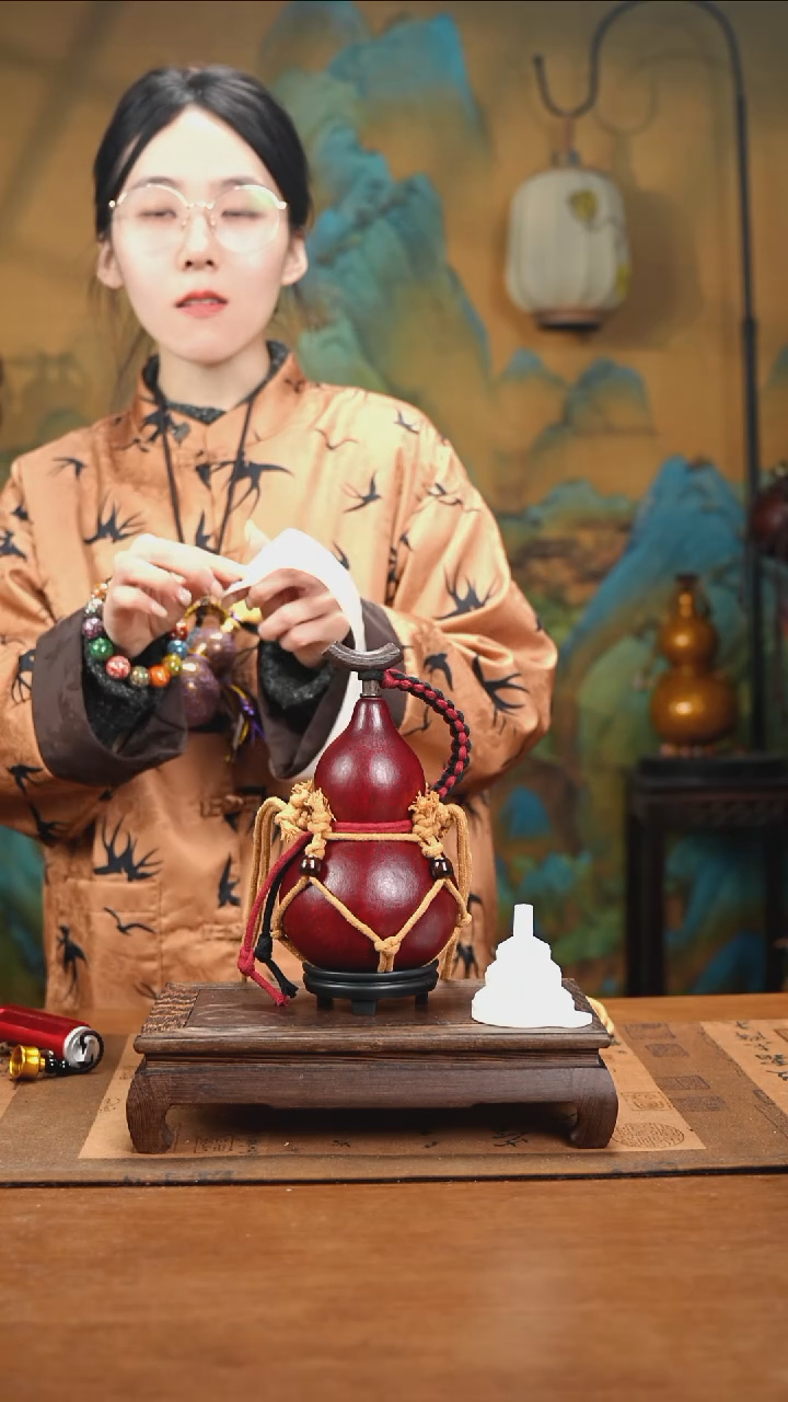 YG048网兜款大漆酒葫芦（现货现发）