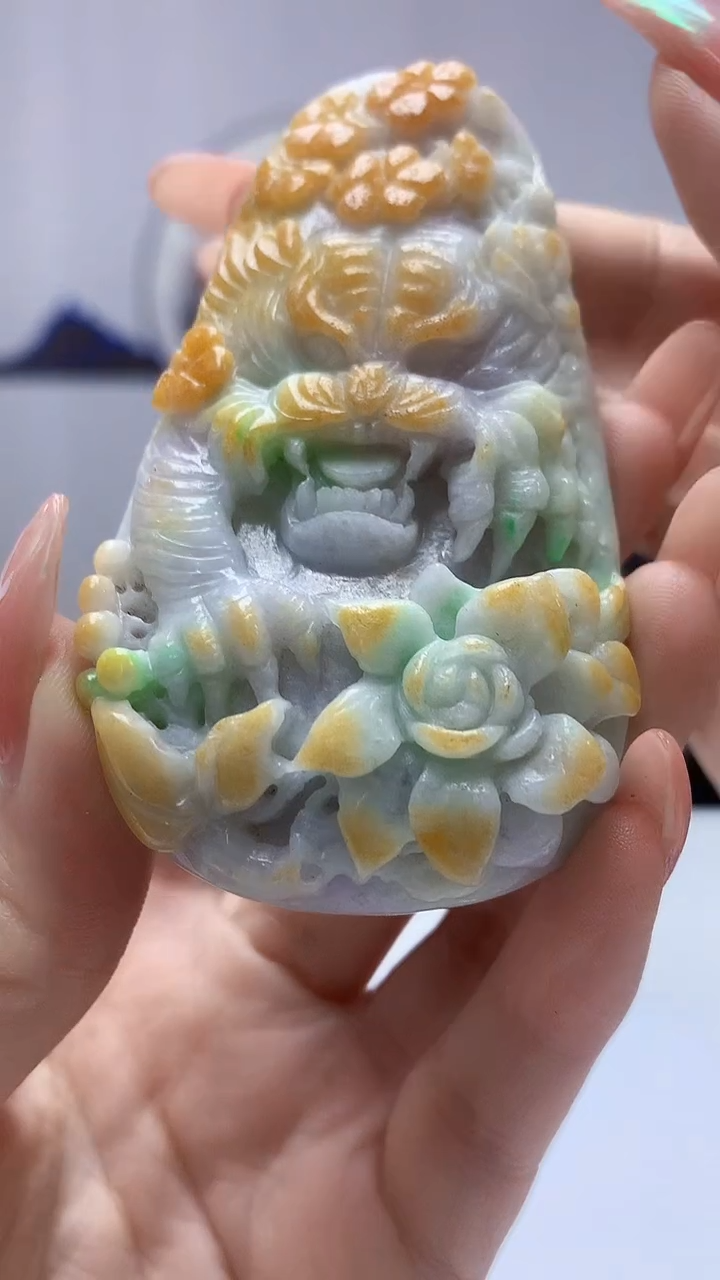 【闪购商品】定制翡翠未镶嵌5153DD-毛货挂件102