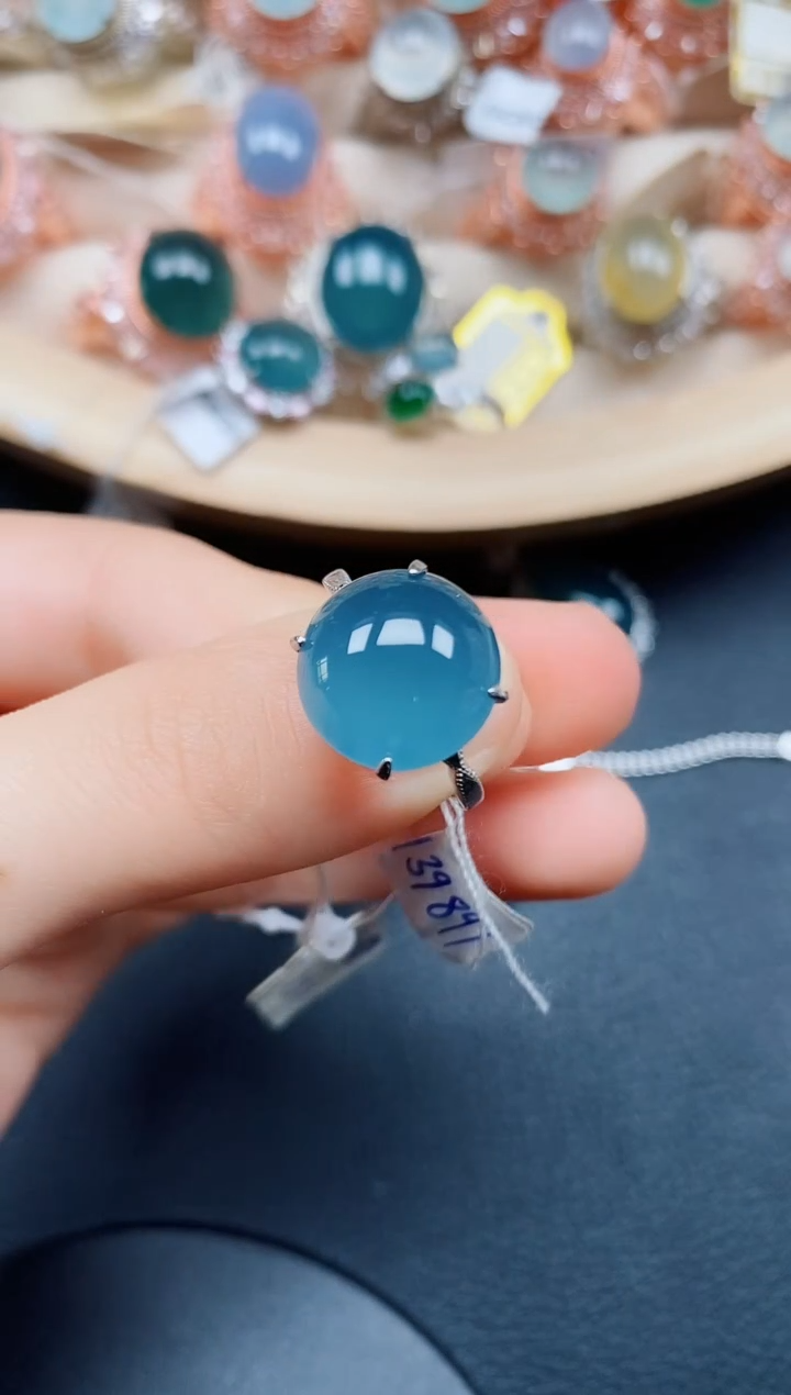 【闪购商品】翡翠戒指银S925镶嵌翡翠