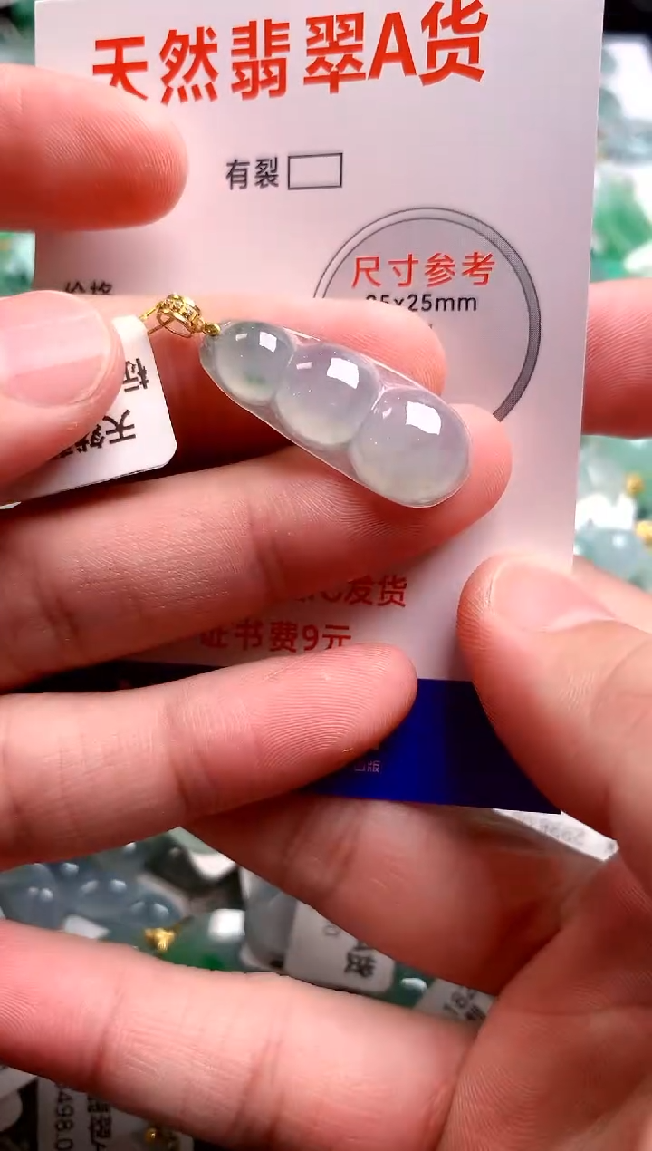 翡翠18K金镶嵌颈饰0013341224