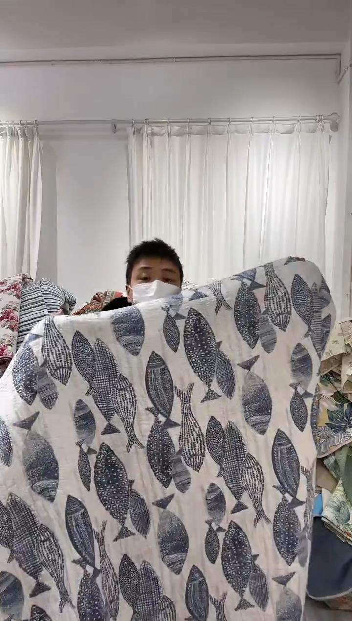 棉170*210纯棉床盖15号微瑕