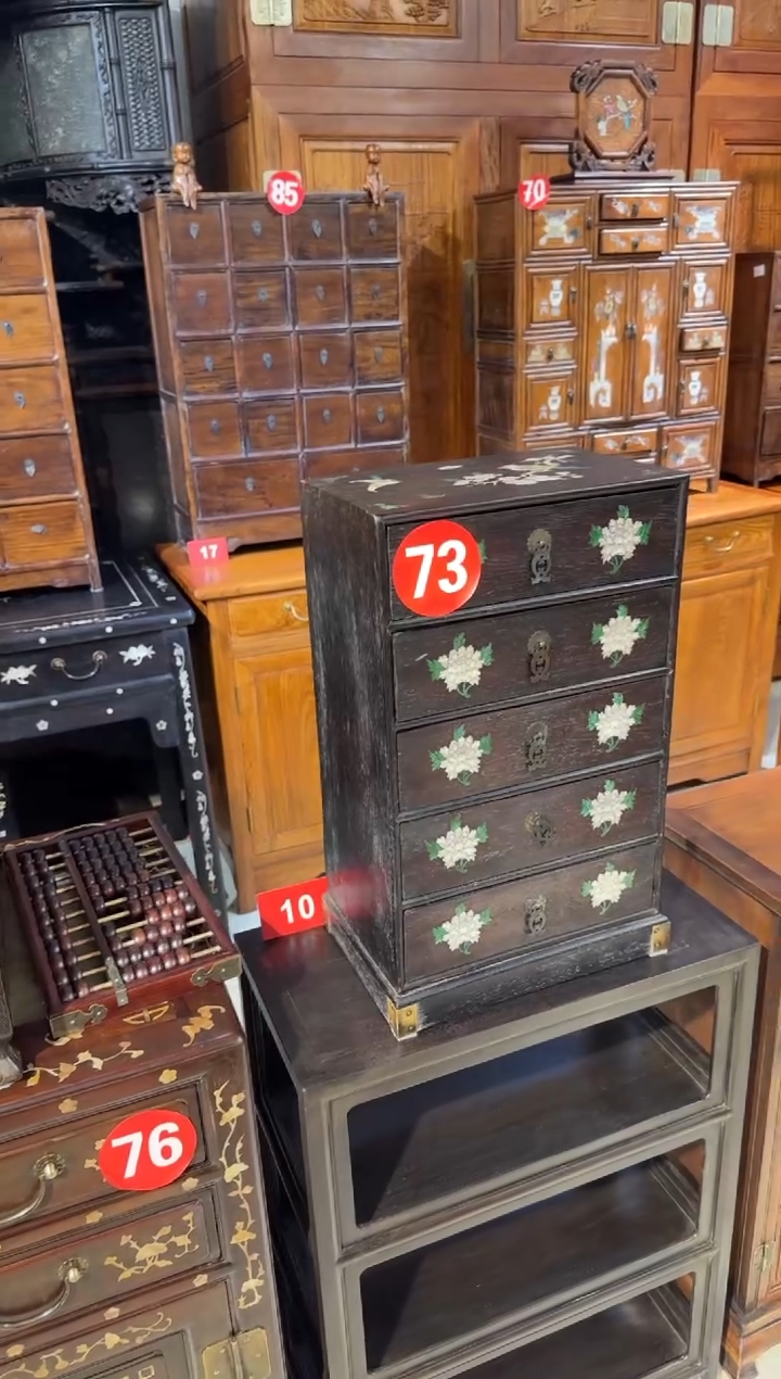 【闪购商品】木木艺邵氏紫檀花鸟五斗柜800.88