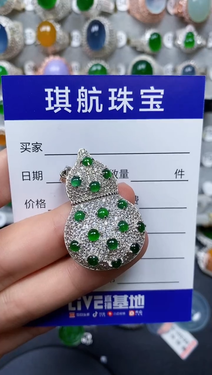 【闪购商品】翡翠颈饰银S925镶嵌0322