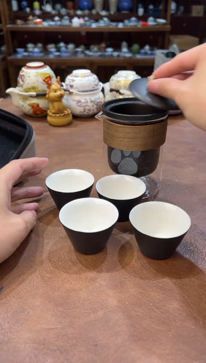 真的很便宜会开片的旅行茶具