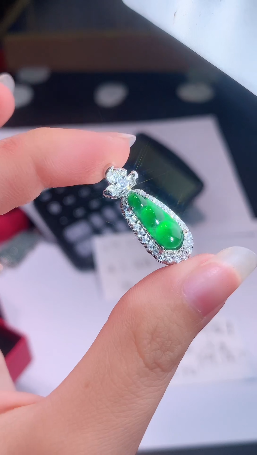 颈饰未镶嵌翡翠0芹0翡翠珠宝719