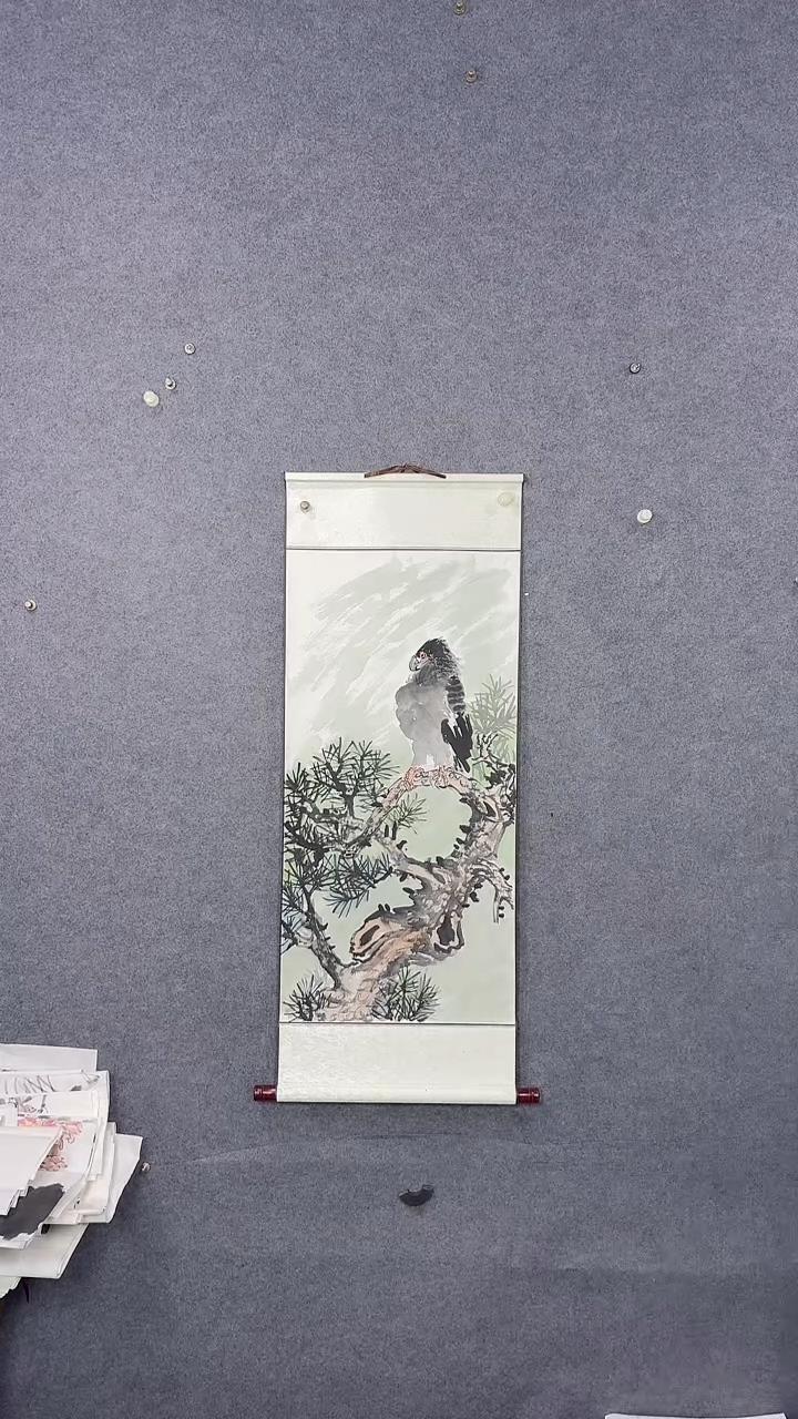 国画136*68吴铁成作品
