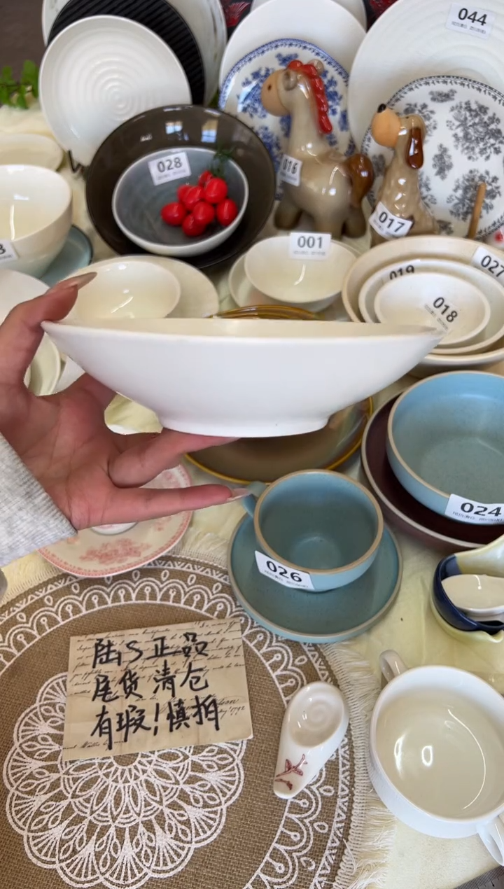 新骨瓷032 瑕疵 哑光 冰点白 7,5寸 矮口碗 全标 