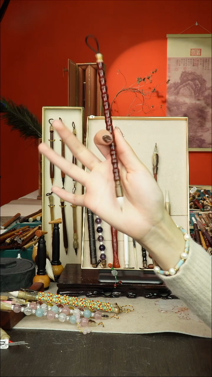 186号闪孤品高货毛笔链接 清水试笔 蘸墨不退