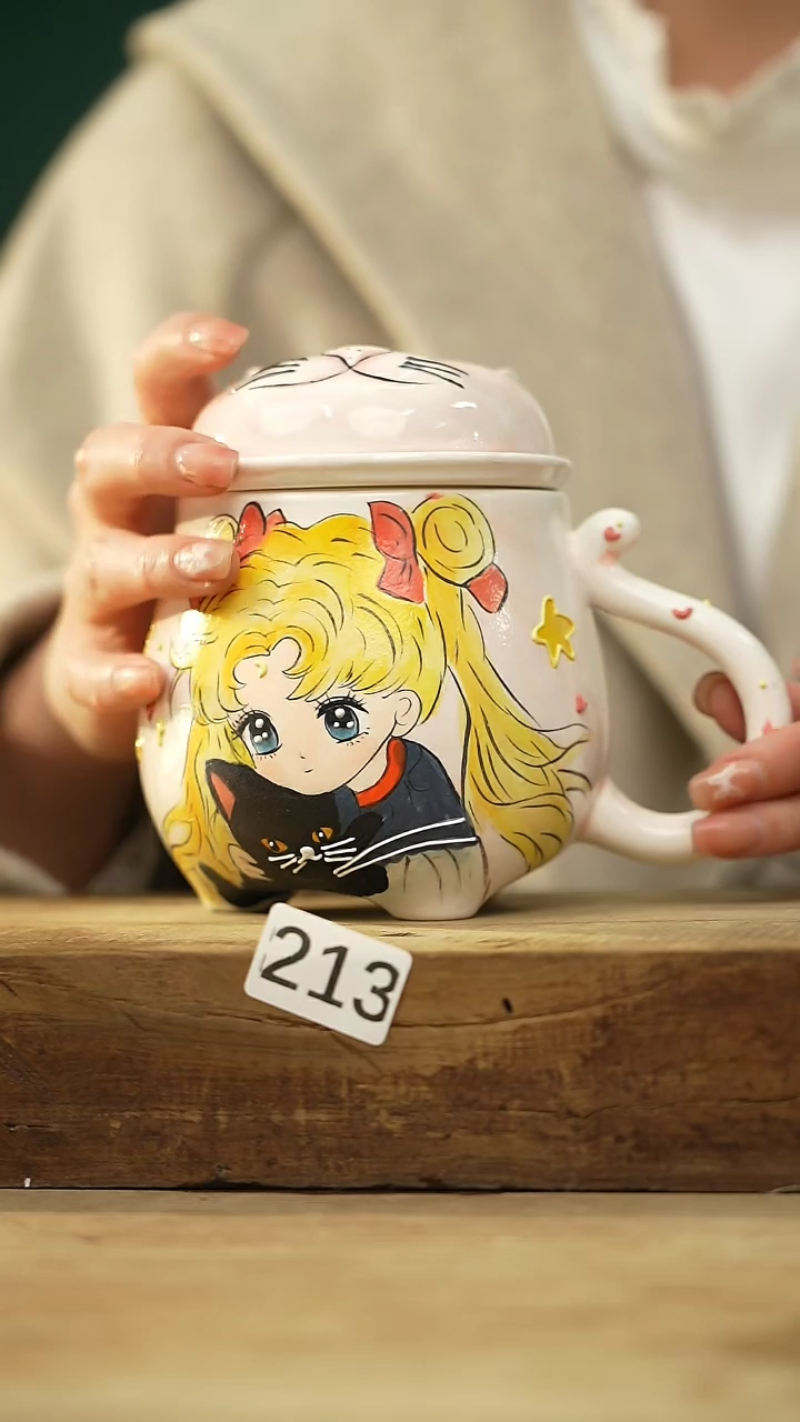 【闪购商品】瓷片设计师手作款 落单咖啡杯 