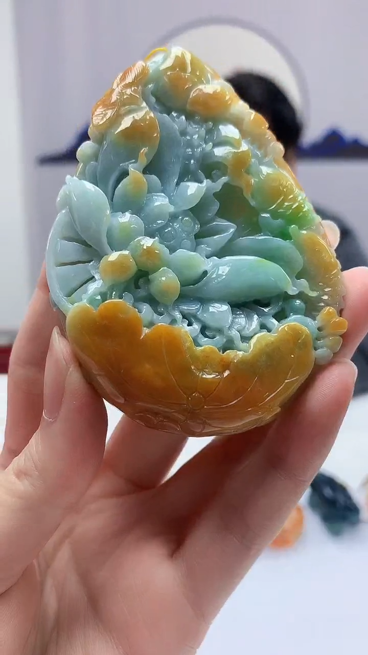 【闪购商品】定制翡翠未镶嵌5060zm-毛货挂件