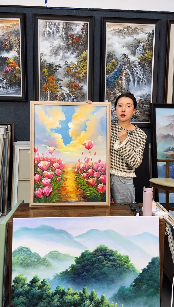 【闪购商品】油画35号 60*80 郁金香 8888