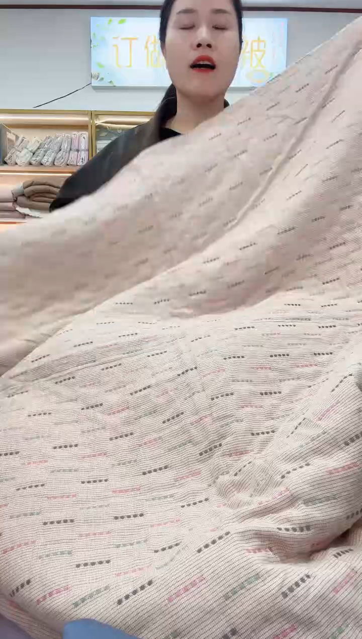 棉韩国纱布盖毯        