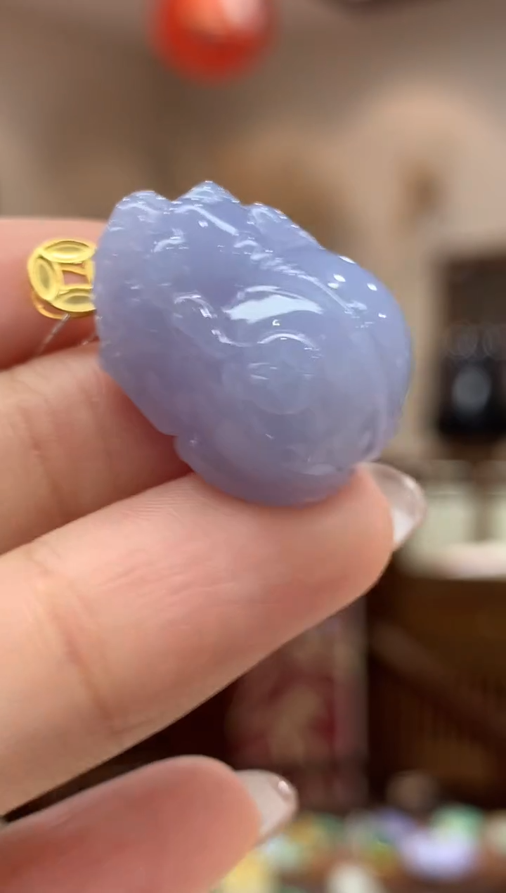 【闪购商品】翡翠吊坠(不含链)18K金镶嵌貔貅